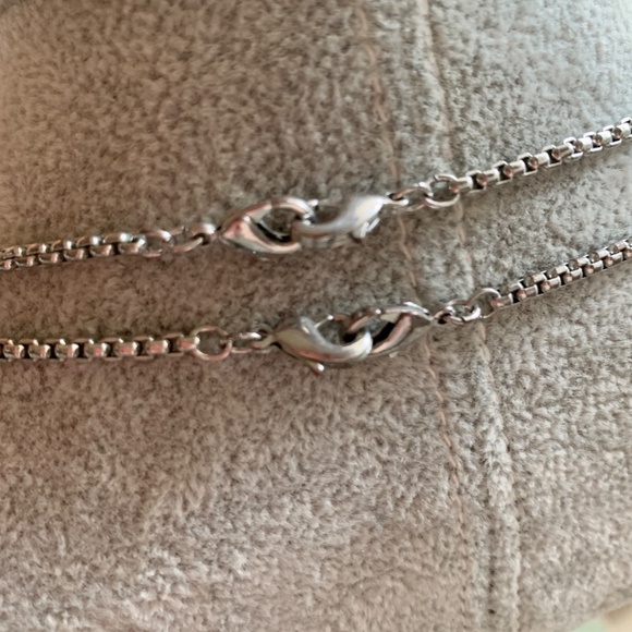 Faux Opal Crystal Silver Tone Layering Necklaces - Picture 7 of 13